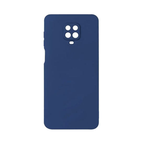 Capa de Silicone com Moldura de Câmera para Xiaomi Redmi Note 9S/Note 9 Pro Azul Escuro